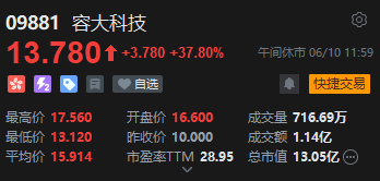 午评：港股恒指涨0.33% 科指跌0.33% 中国稀土放量涨超17% 容(🥜)大科技、新琪安首日高开大涨
